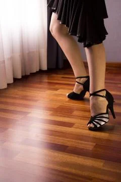 Salsa dancer dancing alone Foto stock