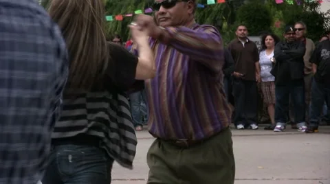 Salsa Dancing at Cinco De Mayo Celebration Video stock 5297938