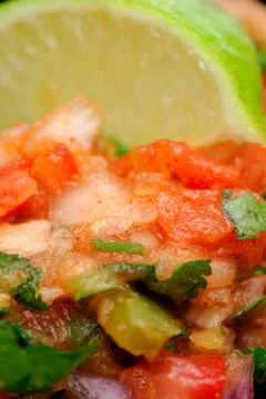 Salsa extreme close-up Stockfoto's