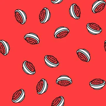 Salsa mexican cuisine vector seamless pattern Stock Illustration