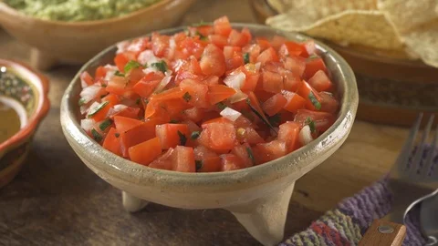 Salsa Pico de Gallo Stock Footage 120742243