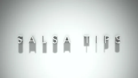 Salsa tips 3D title animation with shadows on a white background Stock Footage 296982805