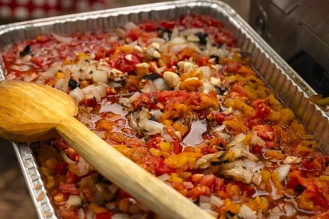 Salsa in a Tray Stock Photos