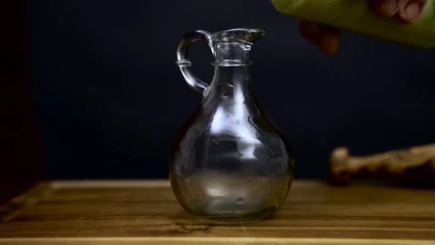 Salsa Verde in to a Glass Stock Footage 104983708
