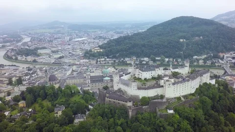 Salsburgh flight Stock Footage 98614677