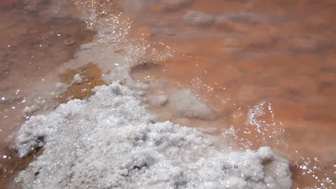 Salt Accumulation On The Shore Stock Footage 84166725