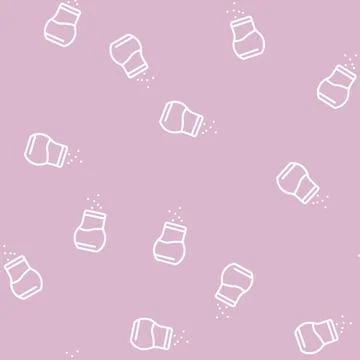 Salt add line vector seamless pattern Illustrazione stock