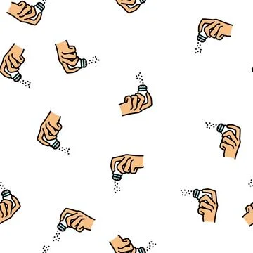Salt add vector seamless pattern Stock Illustration