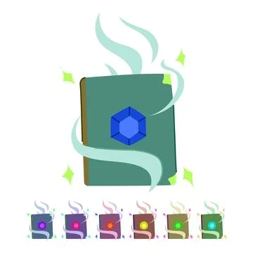 Salt alchemy book vector cartoon graphic Stock Illustration