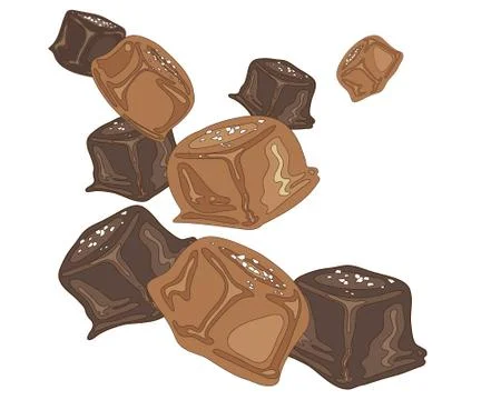 Salt and caramel Stock Illustration