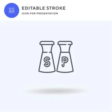 Salt And Pepper icon vector, filled flat sign, solid pictogram isolated on wh Stock Illustration