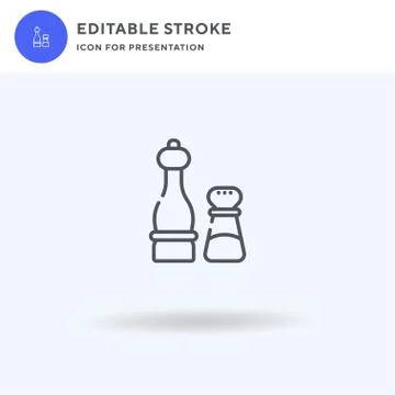 Salt And Pepper icon vector, filled flat sign, solid pictogram isolated on white Stock Illustration
