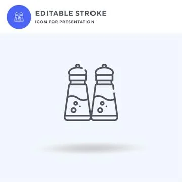 Salt And Pepper icon vector, filled flat sign, solid pictogram isolated on white Stock Illustration
