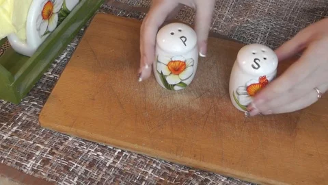 Salt and Pepper in the Kitchen Video stock 73505904