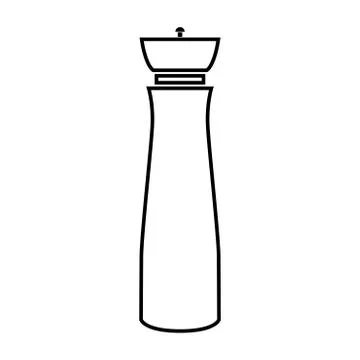 Salt and pepper mill it is black icon . Stock Illustration