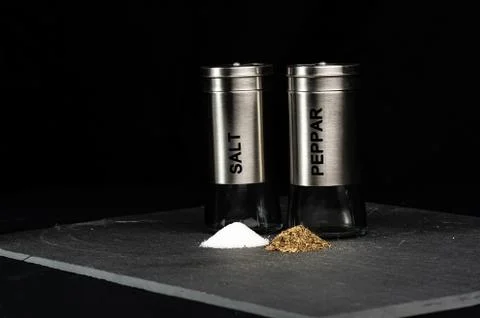 Salt and pepper Stockfoto's