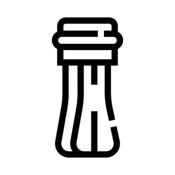 Salt and pepper shaker linear condiment icon Illustrazione stock