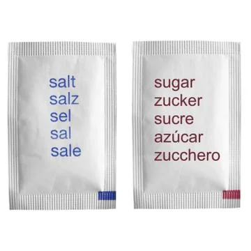 Salt and sugar Stock Photos