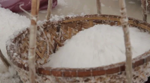Salt Basket Being Filled 動画素材 42396032