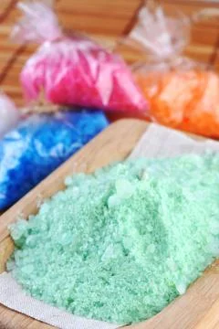 Salt for  bath Stock Photos