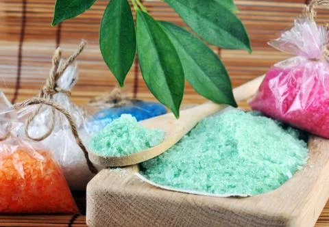 Salt for  bath Stock Photos