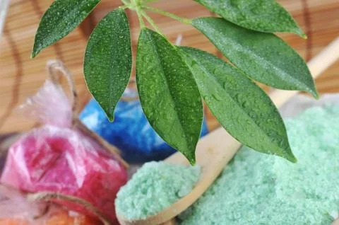 Salt for  bath Stock Photos