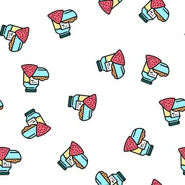 Salt for bath vector seamless pattern Stock Illustration