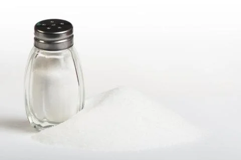 Salt on black background Stock Photos