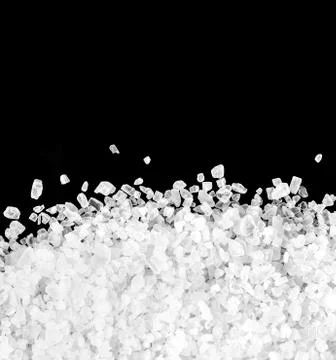 Salt on a black background Stock Photos