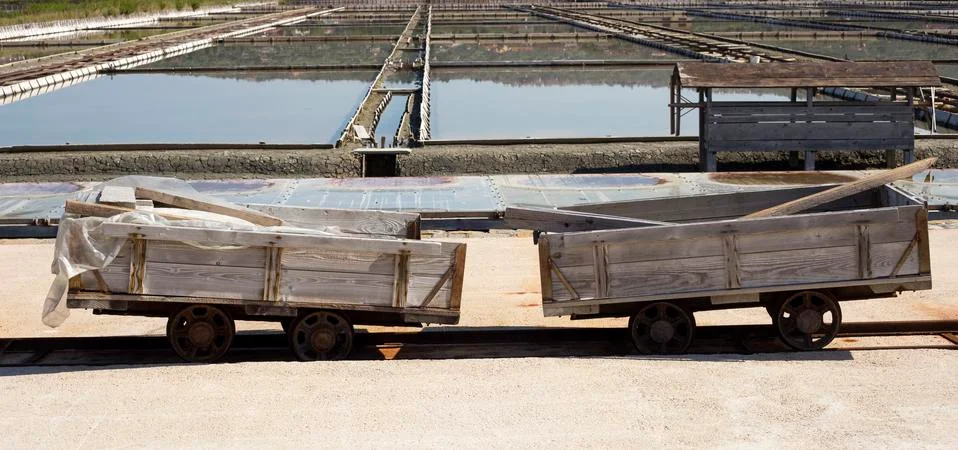 Salt carts Stock Photos