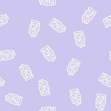 Salt cave line vector seamless pattern 스톡 일러스트