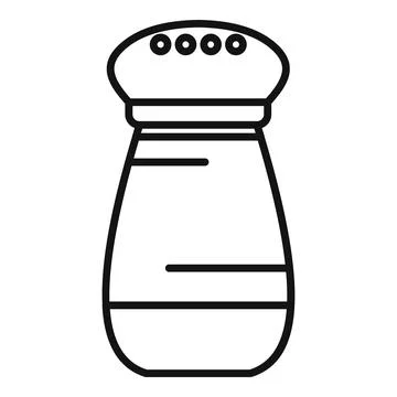 Salt cellar icon representing dining and seasoning for flavor enhancement Stock Illustration