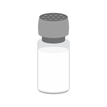 Salt cellar isolated. Accessory caster. Cutlery to eat on white background Stock Illustration