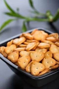 Salt cheese crackers Stock Photos