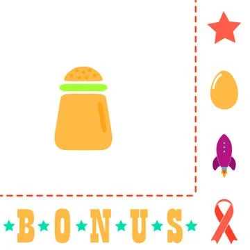 Salt computer symbol Stock Illustration