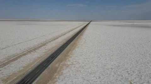 Salt covered plain in Qinghai China Video stock 138917462