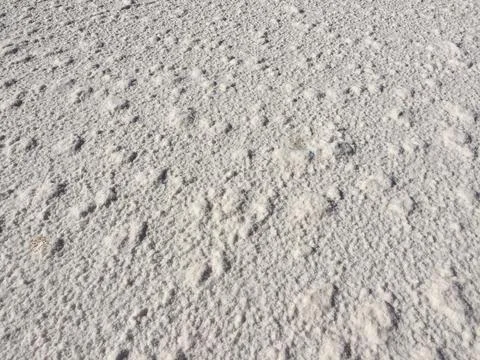 Salt Crust Patterns at Lake Hart, South Australia Stock Photos