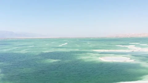Salt Crystals in The Dead Sea Stock Footage 154878435