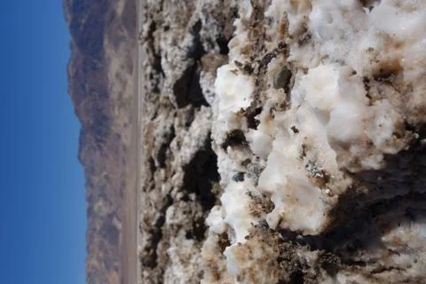 Salt crystals in Devil's Golf Course, Death Valley Stock Photos