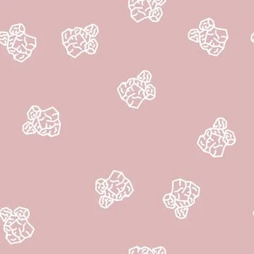Salt crystals line vector seamless pattern Stock Illustration
