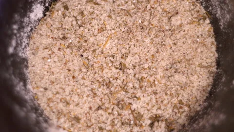 Salt in a cup 4K Video stock 156530998