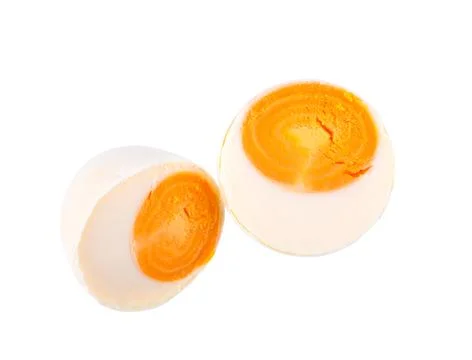 Salt Egg Isolated on white Background Stock Photos