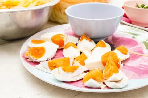 Salt eggs Stock Photos