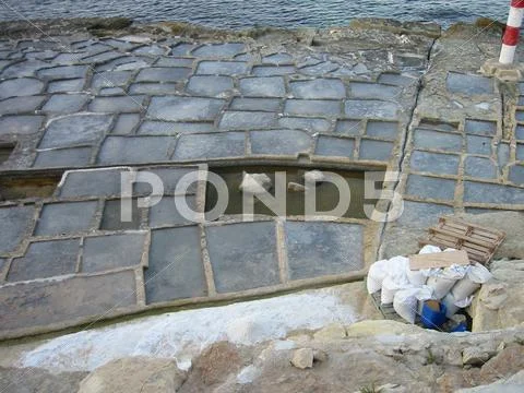 Salt extraction Stock Photos