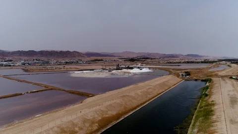 Salt factory Stock Footage 107880276