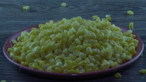 Salt fall on boiled corns 스톡 동영상 82713578