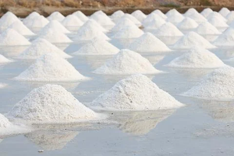 Salt farm Stock Photos