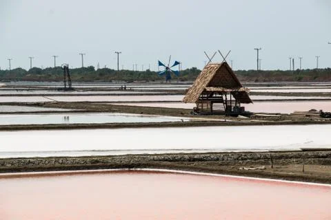 Salt field Stock Photos