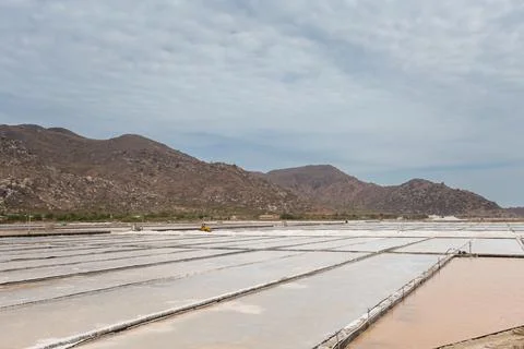 Salt fields close to Phan Rang Vietnam Stock Photos