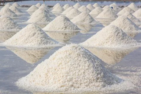 Salt fields Stock-Fotos